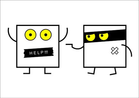 Funny icon faces Stock Illustration