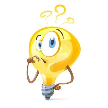 Funny idea lamp thinking. Vector イラスト素材