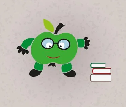 Funny illustration - back to school 스톡 일러스트