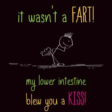 Funny illustration with message Stock Illustration