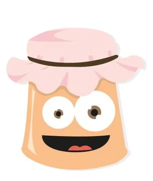 Funny jam jar Stock Illustration