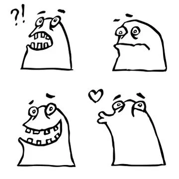 Funny jelly monster set. vector Illustration Stock Illustration