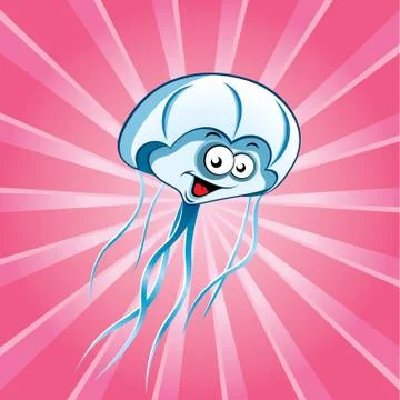 Funny jellyfish Stock Illustration