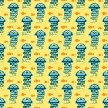 Funny jellyfish Stock Illustration