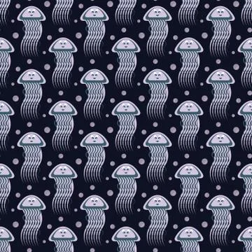 Funny jellyfish Stock Illustration