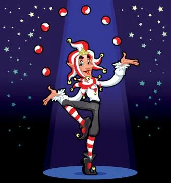 Funny joker. Illustrazione stock