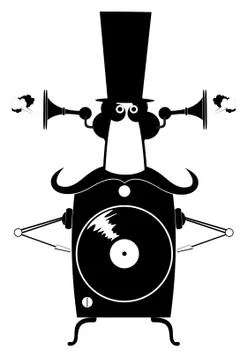 Funny jukebox isolated Stock Illustration