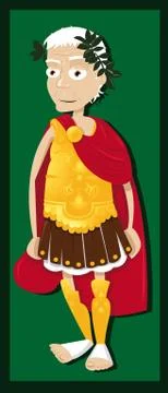 Funny julius caesar Stock Illustration