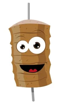 Funny kebab Illustrazione stock