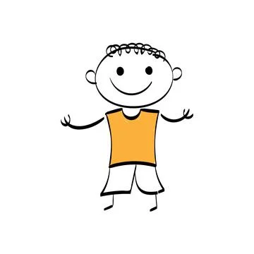 Funny Kid design over white background Stock Illustration