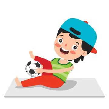 Funny Kid In Yoga Pose Stock Illustration