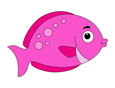 Funny king angelfish on a white background Stock Illustration