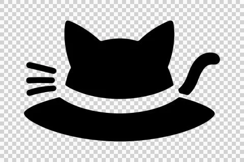 Funny kitten cat hat vector illustration Illustrazione stock