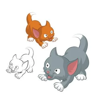 Funny Kitten Stock Illustration