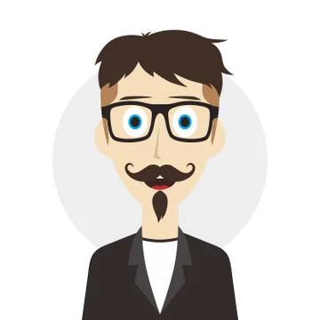 Funny laughing guy Stock Illustration