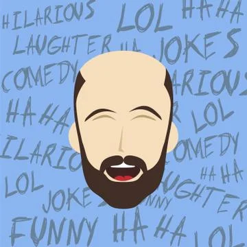 Funny laughing guy イラスト素材