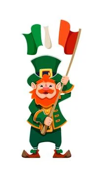Funny leprechaun, happy St Patrick day personage Stock Illustration