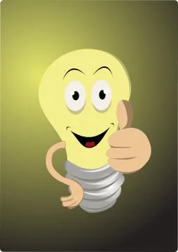 Funny light bulb Stock Illustration