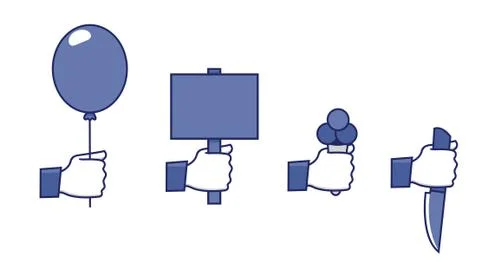 Funny likes set Stock Illustration