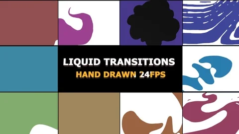 Funny Liquid Transitions 스톡 After Effects