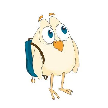 Funny little bird Stock Illustration