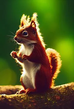 Funny little squirrel Stock Illustration