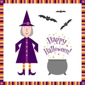 Funny little witch イラスト素材