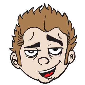 Funny looking face Stock Illustration