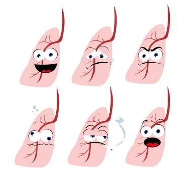 Funny lung Stock Illustration