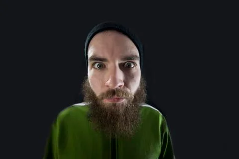 Funny man with a beard Foto stock