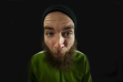 Funny man with a beard Foto stock