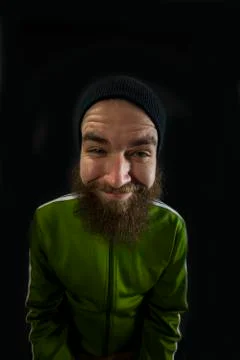 Funny man with a beard Foto stock