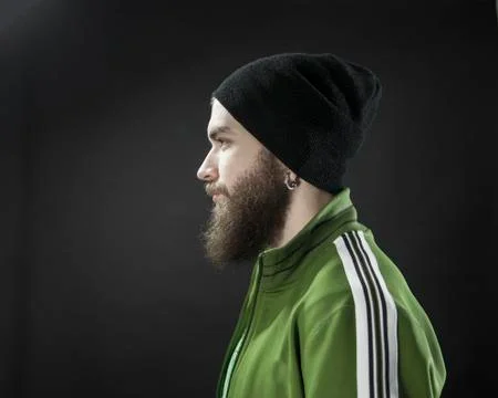 Funny man with a beard Stock Photos