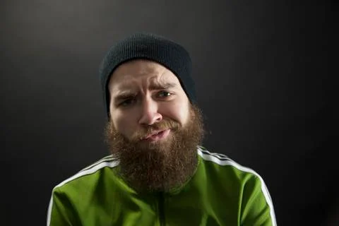 Funny man with a beard Stock Photos