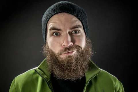 Funny man with a beard Foto stock