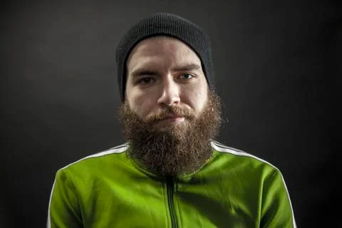 Funny man with a beard Stock Photos