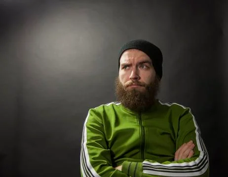 Funny man with a beard Stock Photos