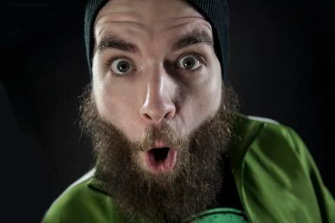 Funny man with a beard Stock-Fotos