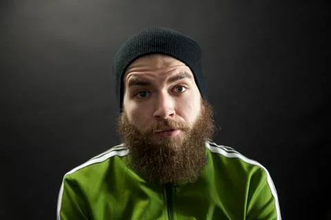 Funny man with a beard Stock Photos