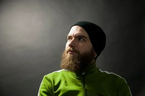 Funny man with a beard Stock Photos