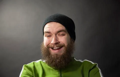 Funny man with a beard Stock Photos