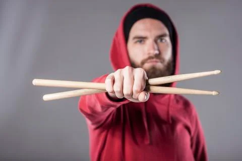 Funny man with a beard Stock Photos