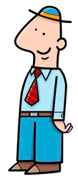 Funny man cartoon character Stock-Illustration