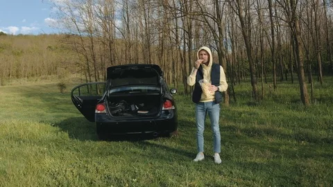 Funny man eats sweet tasty cornflakes. Happy Stock Footage 130102731