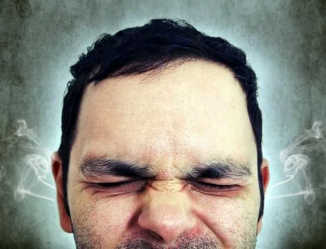 Funny man face Stock-Fotos