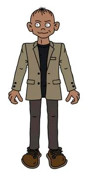 The funny man in a sand jacket Stock Illustration