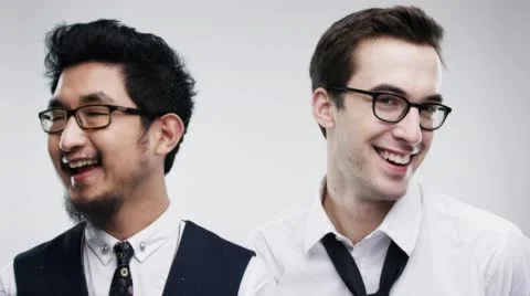 Funny man silly string face slow motion wedding photo booth series Stock Footage 50128169