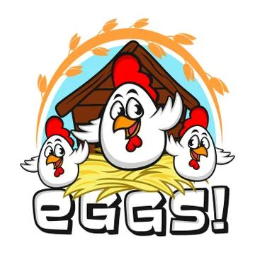 Funny Mascot Eggs Stock Illustration