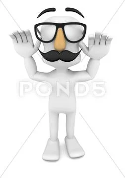 Funny mask and derision Stock Illustration