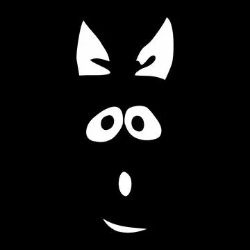 Funny mask with a grimace Stock Illustration